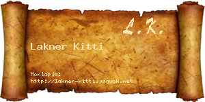 Lakner Kitti névjegykártya